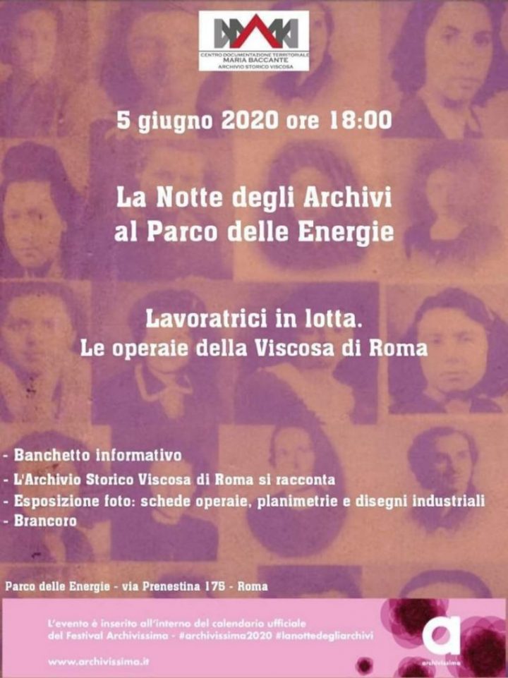 archivissima-il-festival-degli-archivi-la-notte-degli-archivi_online-and-parco-delle-energie-rome-italy_06-05-2020_group-exhibit-poster_included-marco-g-ferrari-archivio-viscosa-video