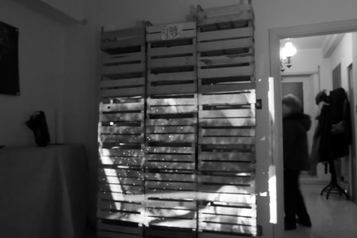 Marco G. Ferrari––Open Studio, 2018, via Gentile da Mogliano 29, Rome, Italy, view of Le api del lago Bullicante Ex Snia (per una scena di Porta Maggiore), 2018, video installation.