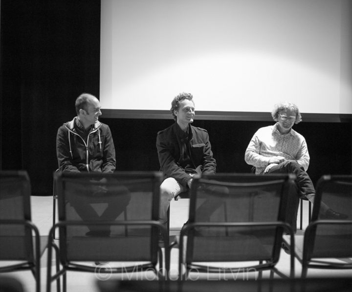 Screening of “Nacelle” & “Resti” by Marco G. Ferrari, Black Cinema House, Chicago, Illinois USA, April 16, 2015. Artist’s talk with Marco G. Ferrari, actor Paul Somers (actor in “Nacelle”) and Francisco Castillo Trigueros (composer of “Resti”). (image M. Litvin) 