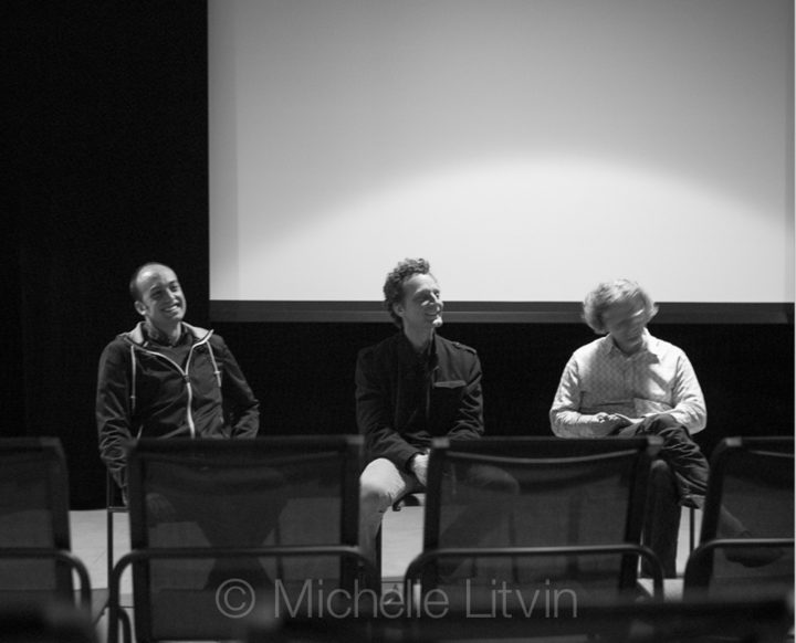 Screening of “Nacelle” & “Resti” by Marco G. Ferrari, Black Cinema House, Chicago, Illinois USA, April 16, 2015. Artist’s talk with Marco G. Ferrari, actor Paul Somers (actor in “Nacelle”) and Francisco Castillo Trigueros (composer of “Resti”). (image M. Litvin) 