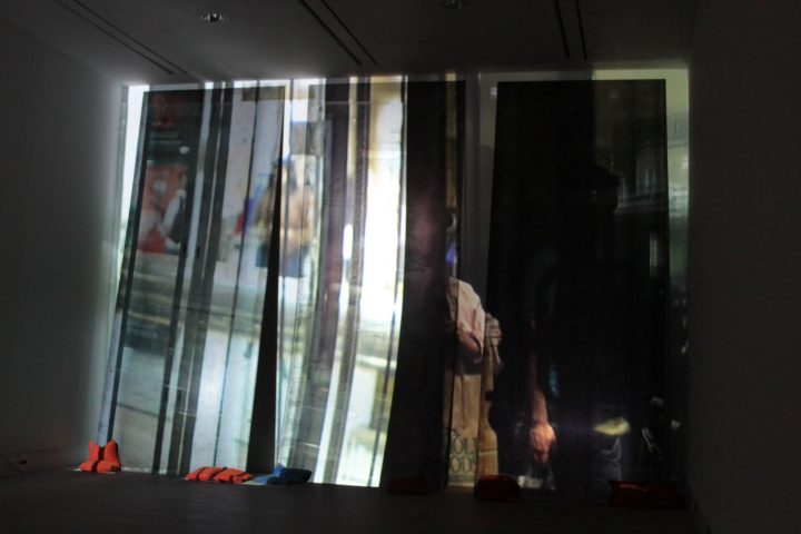 Attraction (video-install), 2012-13, Marco G. Ferrari, in Sway: 2013 MFA Thesis Exhibit, UChicago, Dova, Logan Center, May 18-26, 2013. 