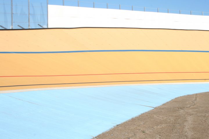 Velodrome, 2012, high-definition color video, sound, 4:15 min., USA, Marco G. Ferrari (personal, film). Production still (fall 2011), E. 87th and S. Burley Ave, Chicago.